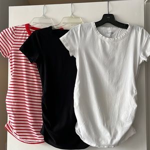 Old Navy Fitted Maternity 3 T-Shirt Bundle, Size XS